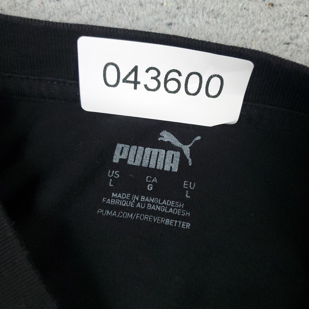 Puma T Shirt Mens Large Black Graphic Short Sleeve Cityscape Logo Tee - Picture 7 of 7